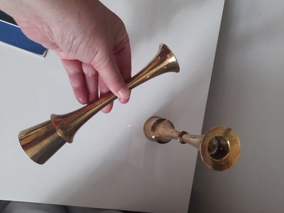 Image 1 of Pair of Quistgaard brass candlesticks