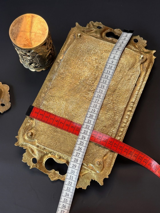 Image 1 of Komplettes Raucherset aus vergoldetem Messing – Rokoko-/Napoleon-III.-Stil