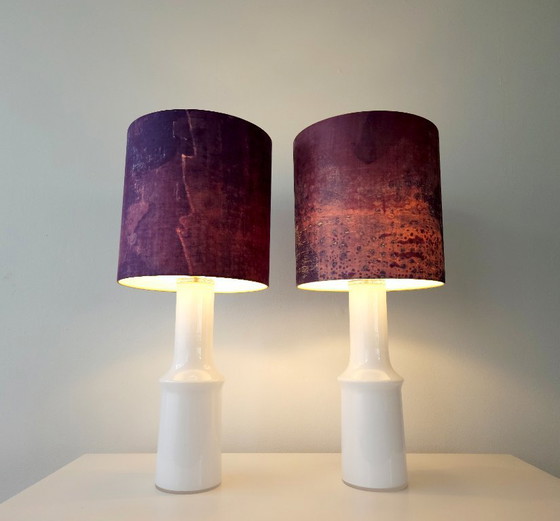 Image 1 of Beautiful table lamp by Gert Nyström with original lampshade, 1960s lamp; 2 available!