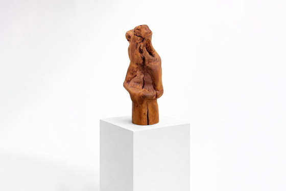 Image 1 of Vintage wooden statue sculpture