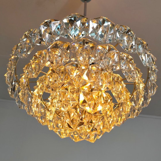 Image 1 of Kinkeldey XL chandelier 60s cut glass mid century