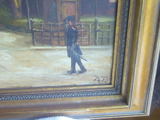 Painting city/street view (of Munich ?)