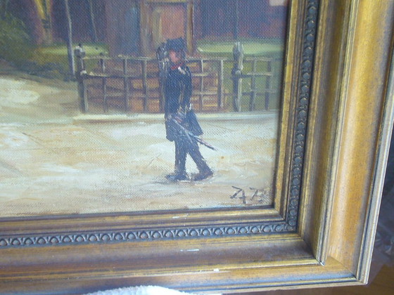 Image 1 of Gemälde Stadt/Strassenansicht  (von München ?)