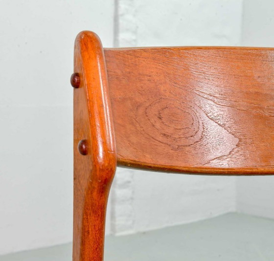 Satz von 4 dänischen Mid-Century-Esszimmerstühlen aus Teakholz, entworfen von Erik Buch für Oddense – Wood (photo 6 of 12)
