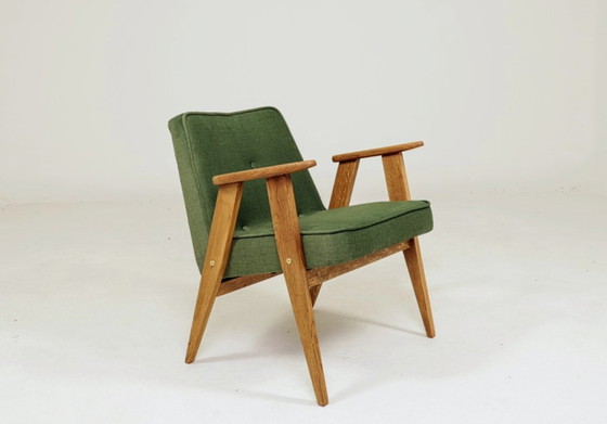 Image 1 of Par de sillas de mediados de siglo, terciopelo verde oliva 720