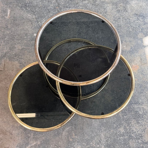 Image 1 of Milo Baughman Style Tubular Coffee Table, 1980