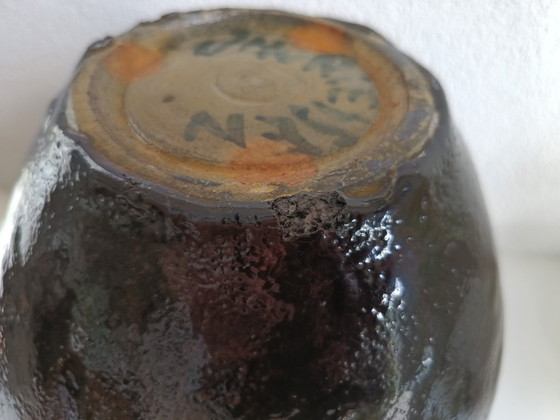 Grande vaso sferico in terracotta del ceramista Hans van Riessen – Vasi, Ceramica (photo 12 of 13)