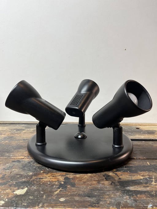 Plafoniera a tre faretti / lampada da soffitto vintage post-moderna Phase Madrid