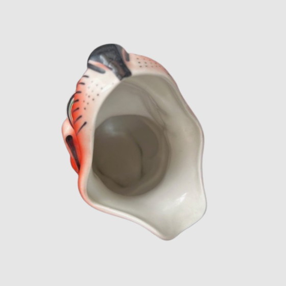 Image 1 of Jarra Perro Art Decó Naranja-Rojo - Jarra Mosa Maastricht - Jarrón-Jarra de cerámica holandesa de los años 20