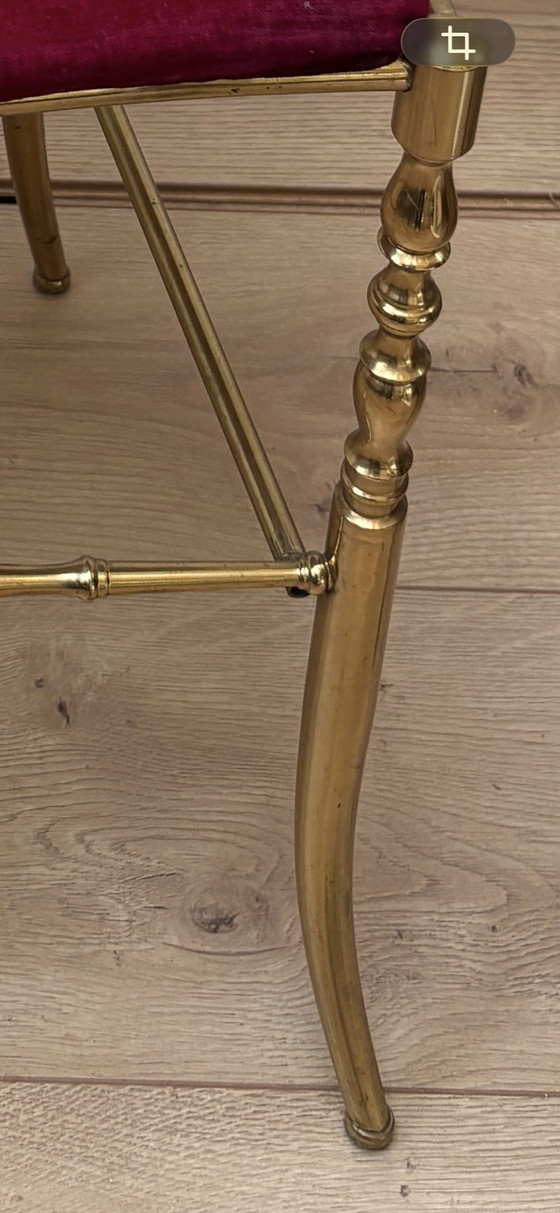 Image 1 of 4 Chiavari Esszimmerstühle aus Messing