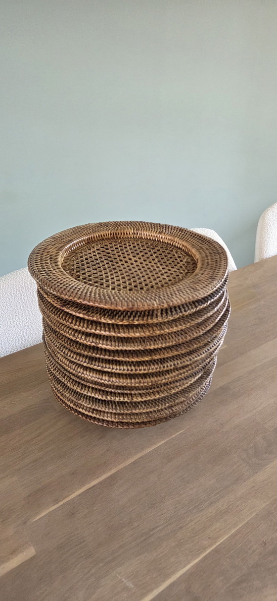 Image 1 of Sottopiatto (12) - Piatti molto grandi - Rattan