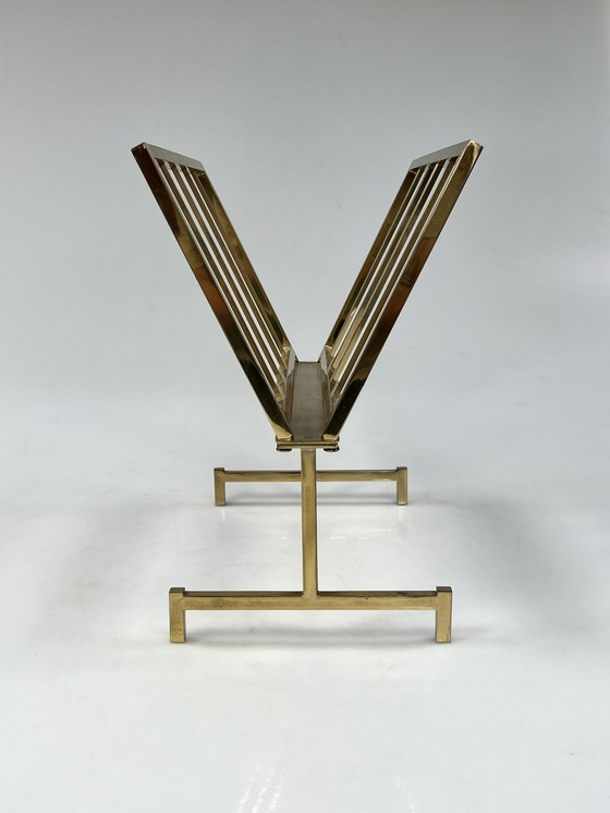 Image 1 of Portariviste vintage Hollywood Regency, ottone, anni '70