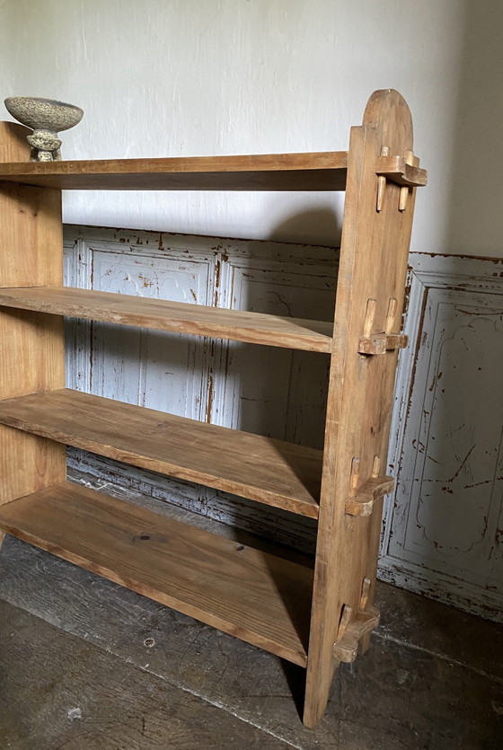 Two antique solid pine floor-standing Bookcases – vintage, Wood (photo 8 of 14)
