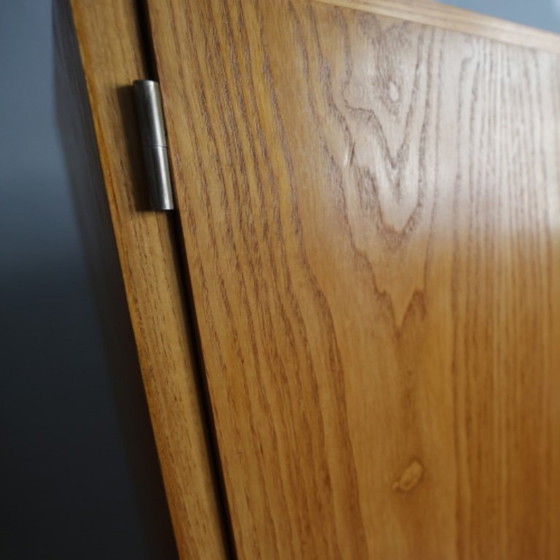 Image 1 of ❤️Hellerau Cultural Furniture linnenkast Franz Ehrlich serie 427 DDR midden 20e eeuw Bauhaus GERESTAUREERD