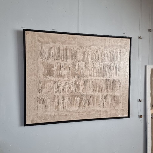 Frances Eckhardt - Peinture minimaliste, structure peinte à la main, art abstrait moderne et contemporain, 80x100