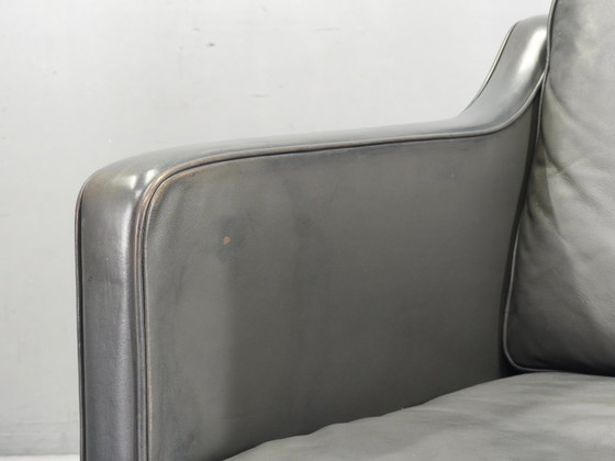 Image 1 of Paar leren loungestoelen van Børge Mogensen voor Fredericia, jaren 70