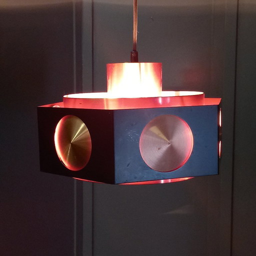 Plafoniera - Plafoniera Vintage Space Age in Rame di Birger Hammerstad – hanglampen, Copper (photo 2 of 13)