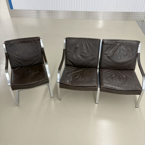 Knoll Art Collection Leather Bench, Rudolf B. Glatzel – 2 seaters, Metal (photo 7 of 12)