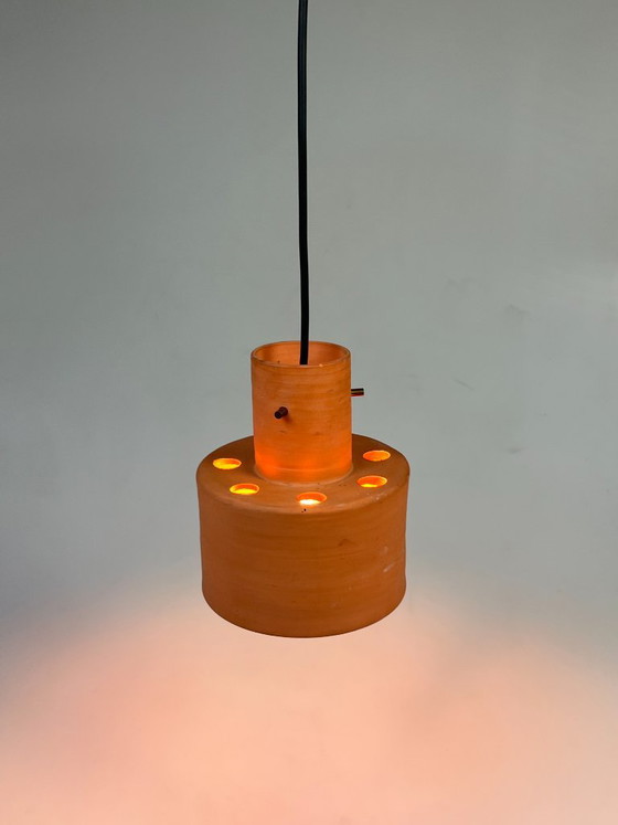 Vintage Hanglamp, Artiforte Nederland, Terracotta, 1950's – Hanglampen, Stone (photo 4 of 10)