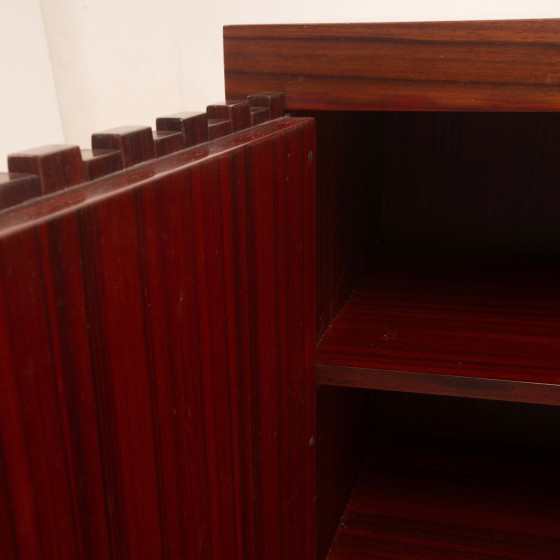 Luciano Frigerio Brutaliste Bois de Padouk Gaetano Tables de nuit pour Frigerio di Desio – Wood (photo 23 of 23)