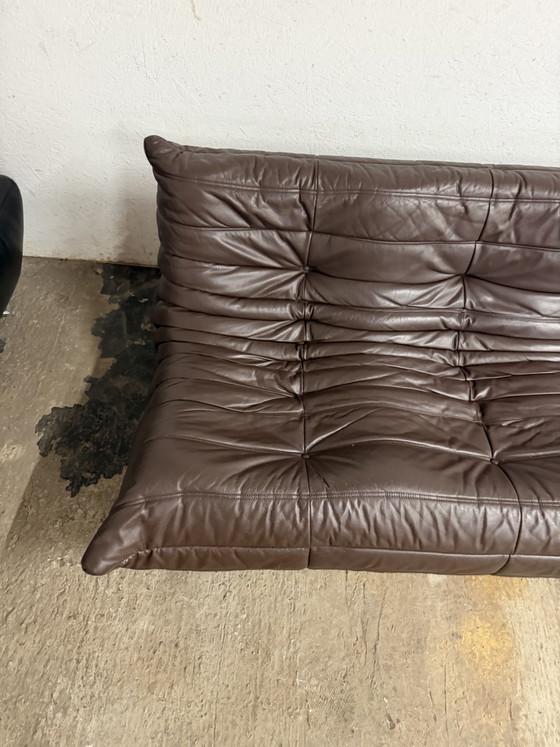 Image 1 of 100% authentic Ligne Roset Togo 3-seater in Chocolate leather