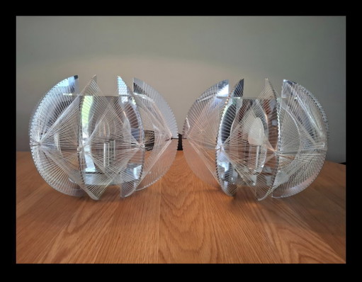 Set aus 2 Muno 'The Wire' Wand-/Tischlampen – Space Age (Paul Secon Stil)