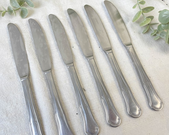 6 Vintage Stainless Steel Knives Made in France – Table accessories (photo 8 of 8)