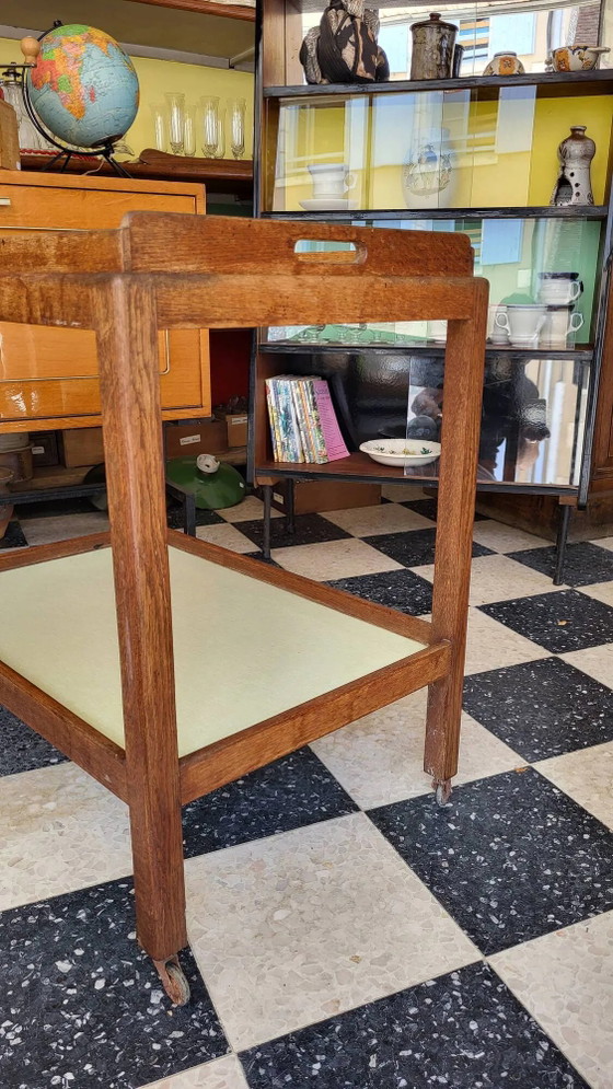 Tavolo di servizio legno & formica anni '50 – Carrelli bar, Wood, Vintage (photo 4 of 8)