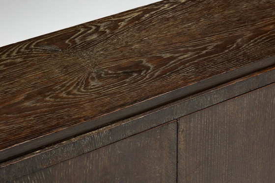 Image 1 of Modernist Art Deco Oak Cabinet, France, 1940s