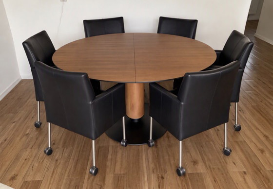 Leolux Tisch 586 Calbuco ausziehbar – Esstische, Metall, Holz (photo 4 of 5)