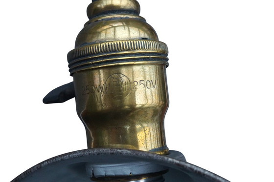 Image 1 of Lampada da lavoro industriale originale O.C. White USA, anni '20-'30, paralume con attacco Hubbell