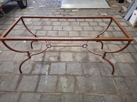 Image 1 of Glass table with metal base