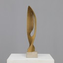 Organic handmade wooden sculpture by Morales, 20th century