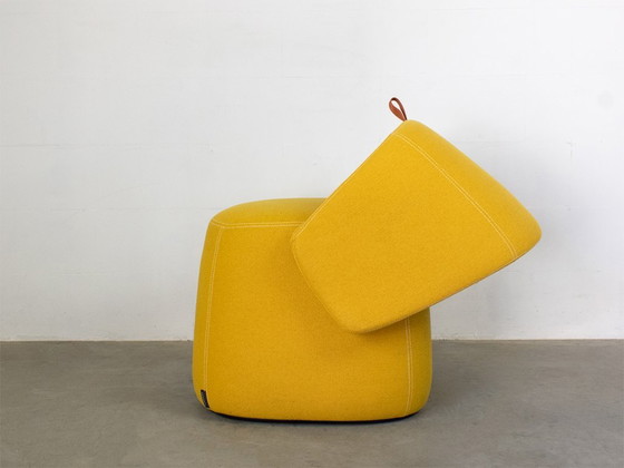Haworth Openest Armchair and Pouf, designed by Patricia Urquiola, Textile, Yellow, Modern (photo 6 of 12)