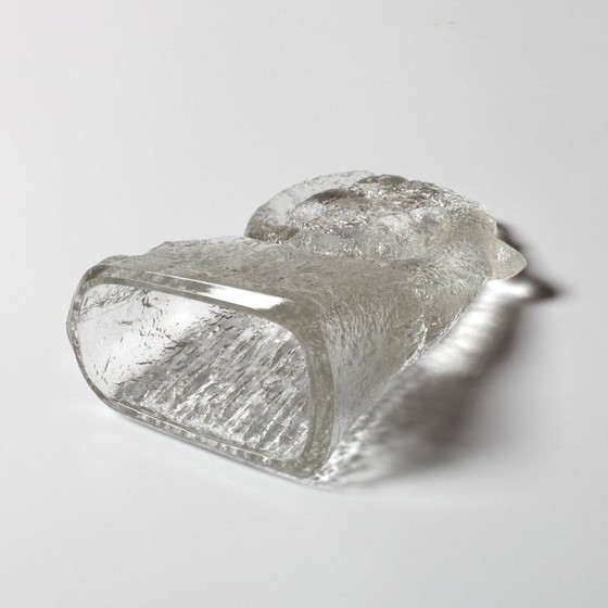 Image 1 of Beeldje van geperst glas / Vintage Steenbok-beeldje van Pavel Panek / Glass Union / Rudolfova Hut / Tsjechië / 1970