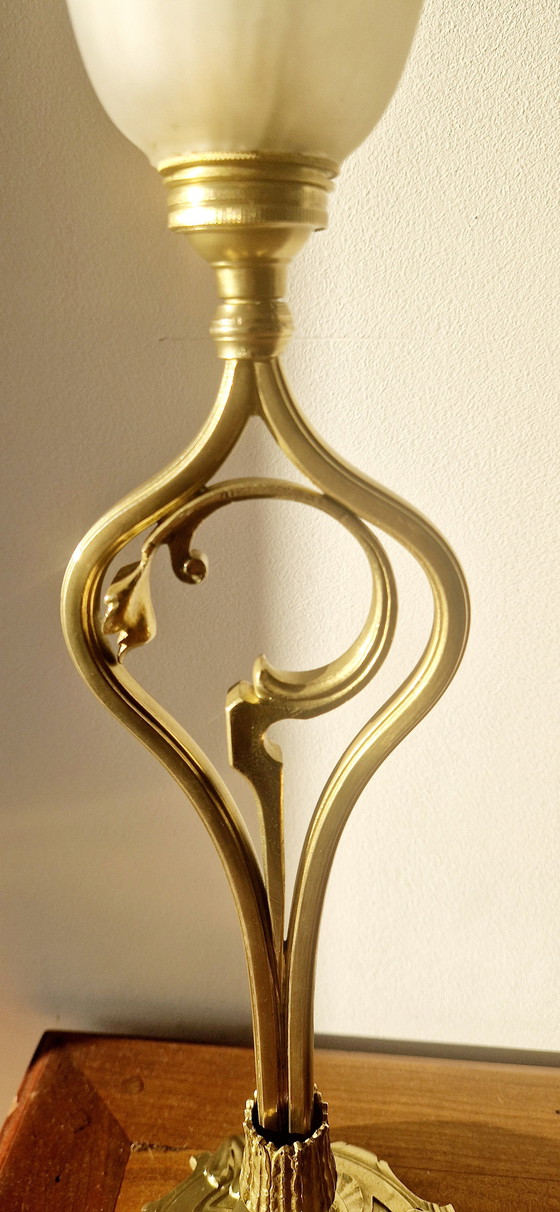Image 1 of Lampada in bronzo in stile Art Nouveau firmata Müller Frères
