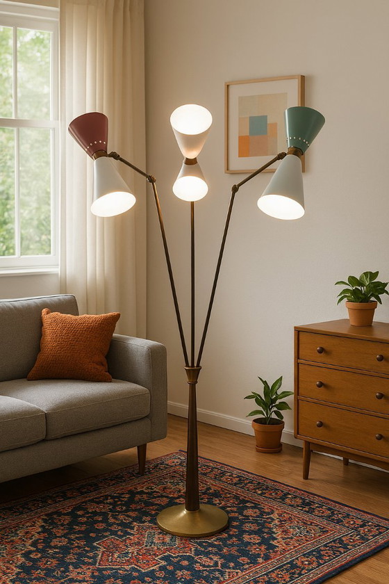 Image 1 of Oscar Torlasco for Lumi Modernist Floor Lamp Genova 3865 **RARE**