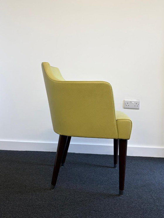 Pistachio Green Leather Chairs X 2 – Moroso, Armchairs, Metal (photo 4 of 5)