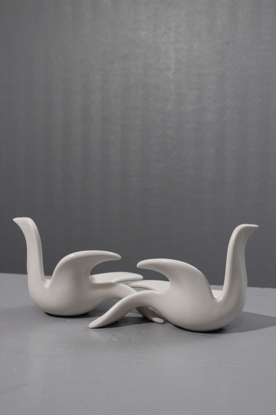 Image 1 of 2 Ceramic photophores dove of peace Jonathan Adler design for Partylite
