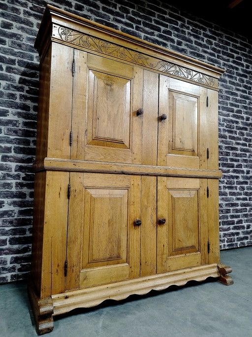 Mobile per il pane / Credenza / Pensile / Armadio per la biancheria in rovere antico