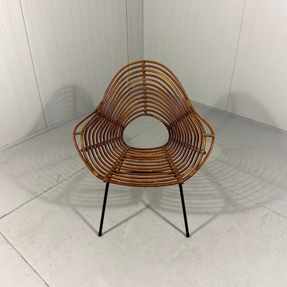 Image 1 of Rotan fauteuils van Rohé Noordwolde, Nederland 1960’s