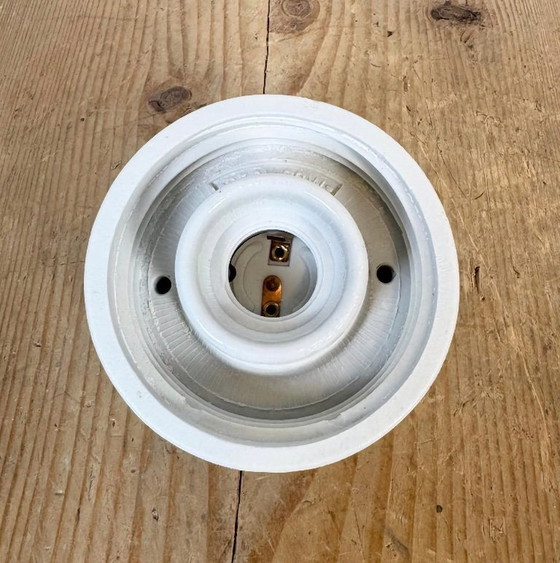 Image 1 of Applique murale vintage en porcelaine blanche, années 1970