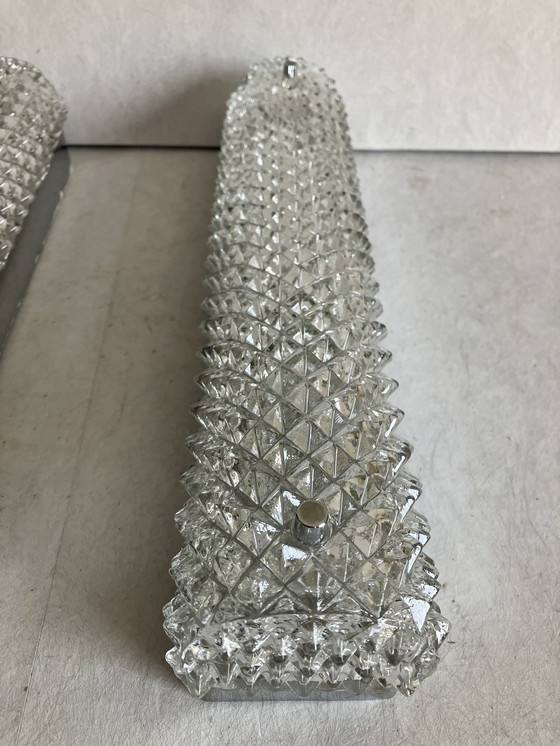 Image 1 of Wunderschöne Wandlampen aus prismatischem Kristall von Glashütte Limburg