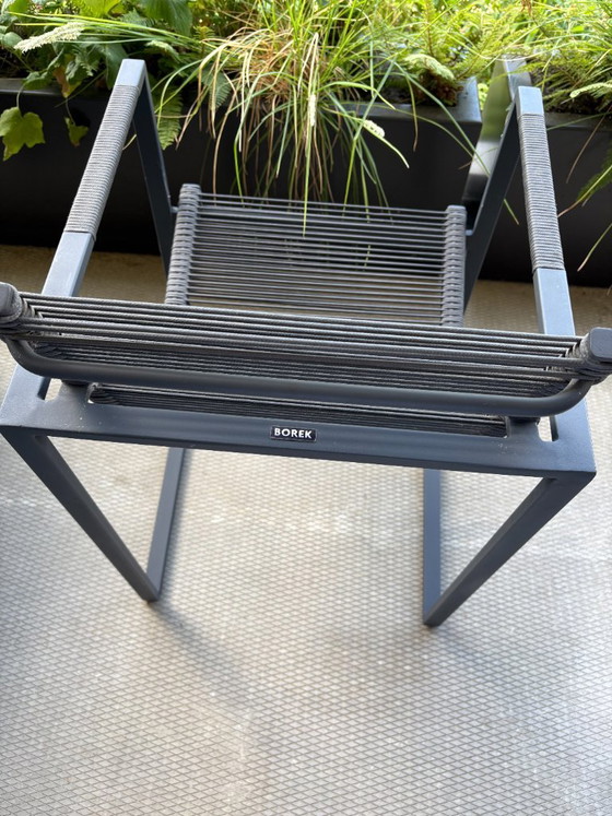 Garden table with 4 Borek chairs – Garden sets, Textile, Metal (photo 2 of 5)