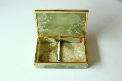 Onyx cigarette box - Jewelry box - Vintage