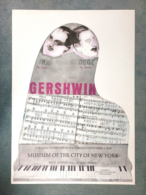 Grande affiche "GERSHWIN" Musée de la ville de New York