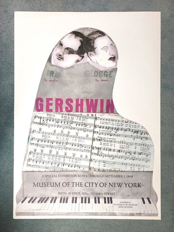 Image 1 of Grande affiche "GERSHWIN" Musée de la ville de New York