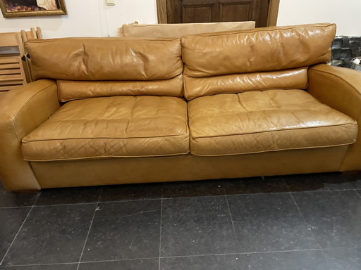 Ledersofa, 4 Sitze und 2 Sessel