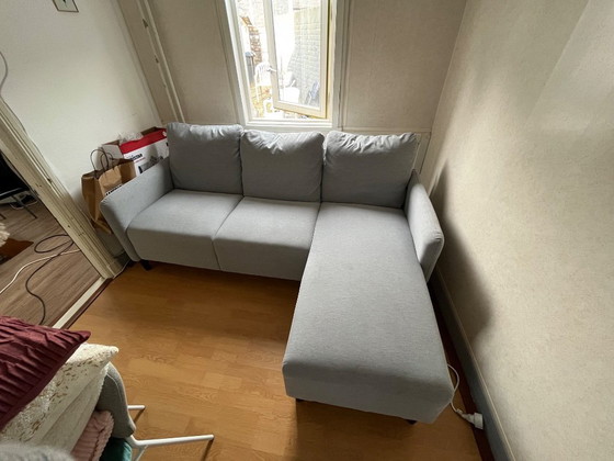 Image 1 of IKEA three-seater corner sofa, light gray