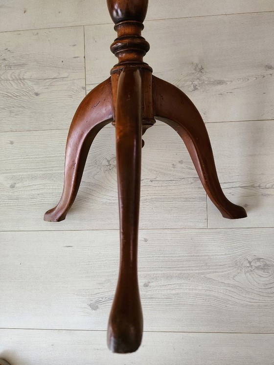 Image 1 of antique tripod pedestal table